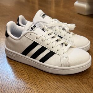 Adidas Classic White and Black Trainers